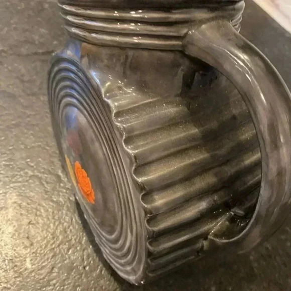 Vintage Pottery Floral Tilted Pitcher - Picture 2 of 8